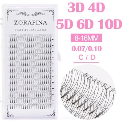 ZORAFINA Lines Premade Volume Fans 3d/4d/5d/6d Lash Russian Volume Eyelash Volume Fake eyelashes wholesale