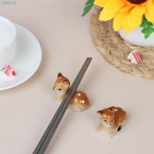 1PC Deer Ceramic Chopsticks Holder for Daily Use Chopstick Rack Home Dining Room Chopstick Holder