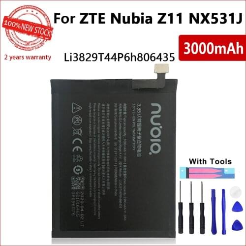 100% Genuine Li3829T44P6h806435 For ZTE Nubia Z11 NX531J M2 Lite M2 Youth Edition M2 Play NX907J 3000mAh Batteries With Tools