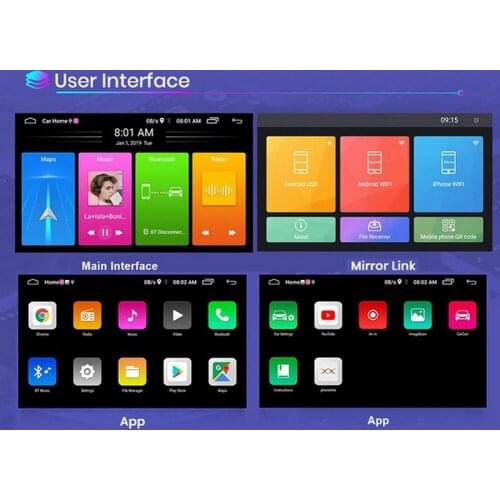 2 Din Android 10 1GB RAM 32GB ROM Car Radio Multimedia Player for Toyota Corolla 2005 - 2010 Support BT WIFI&4G SWC