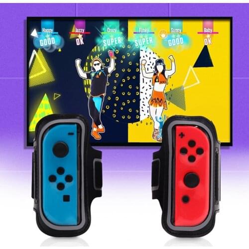 2Pcs Game Console Wrist Band Adjustable Easy Installation Resilient Detachable Right Left Wrist Dance Strap for Switch Joy Con