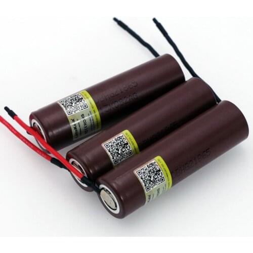 3PCS. Liitokala HG2 3000mAh Li-lon Battery 18650 3.7V Power Rechargeable Battery 20A Discharge+DIY Silica Gel Cable