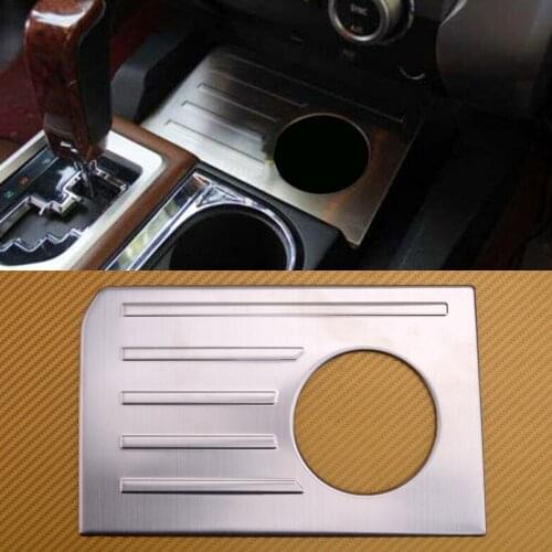 Car Interior Water Cup Holder Frame Cover Trim Decor Fit For Toyota Tundra 2014 2015 2016 2017 2018 2019 Left Hand Drive Only