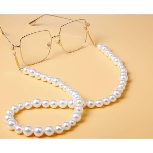 Vintage Fashion Glasses Chain for Women Imitation Pearls Sunglasses Non-slip Cords Casual Pearl Beaded Eyeglass Chain