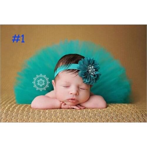Baby Girl Tutu Skirt and Flower Headband Photography Fluffy Skirt Newborn Princess Christmas Skirt 0-6 Months Baby Gift