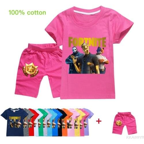 Fortnites Childrens summer leisure suit T-shirt + shorts sports suit toddler girl summer clothes baby boy clothing