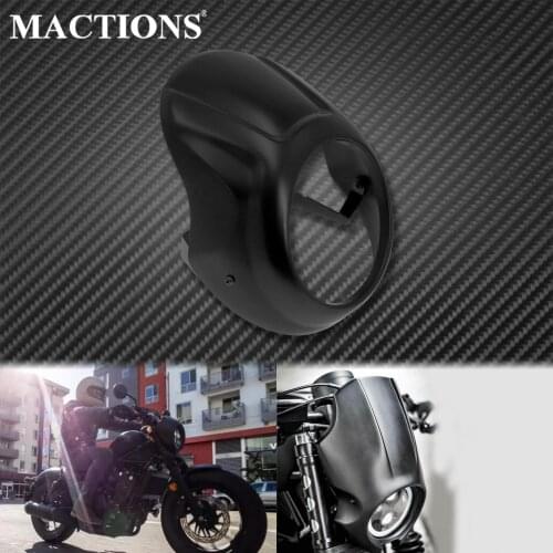 Motorcycle Headlight Fairing Cover Headlamp Windshield Bright Black For Honda Rebel CMX 300 500 2017 2018 2019 Models