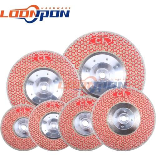 100/115/125/150/180/230MM Electroplated Diamond Cutting Disc Wheel M14 flang Both Sides Galvanized Grinding Saw Blade