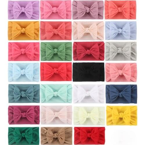 1Pcs Lovely Baby Headband Stretch Bowknot Newborn Headbands Girls Hair Band Headwear Kids Toddler Photo Props Hair Accessories