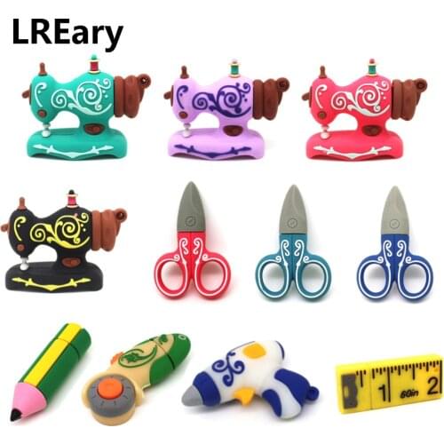 Cartoon Sewing Machine Pendrive Scissor USB Flash Drives 4GB 8GB 16GB 32GB 64GB Pen Drive Tools Memoria Stick 128GB U Disk Cle