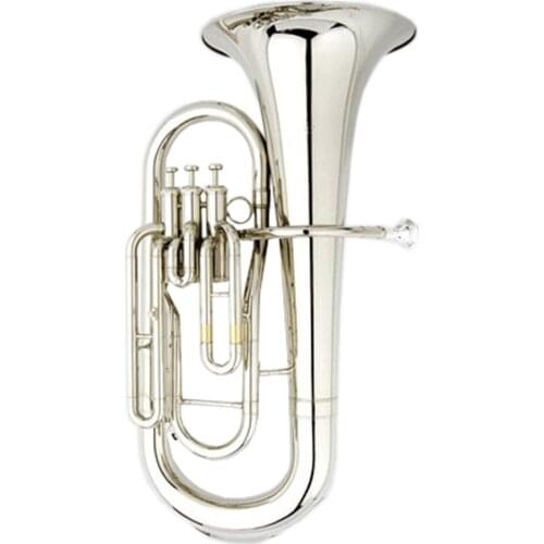 Nickel plated Euphonium Piston Valve Tone Bb 3 Pistons