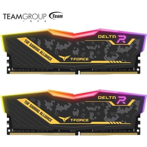 TEAMGROUP RGB DDR4 16GB 3000MHz CL16 T-Force Delta TUF Gaming Alliance Desktop Gaming Memory Ram