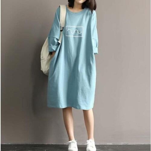 Maternity T-shirt Dress Cotton Dress Clothes For Pregnant Women Dress Tops Long Sleeve Maternity dresses Pregnancy Clothes