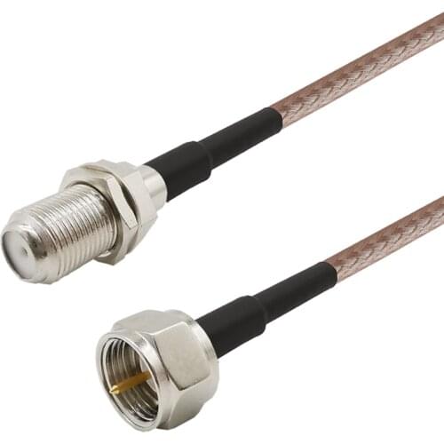 2M F Type Male Plug to F Female Jack RF RG316 Pigtail Wire Crimp Cable TV Extension F Type Plug RG316 Pigtail Cable Connector