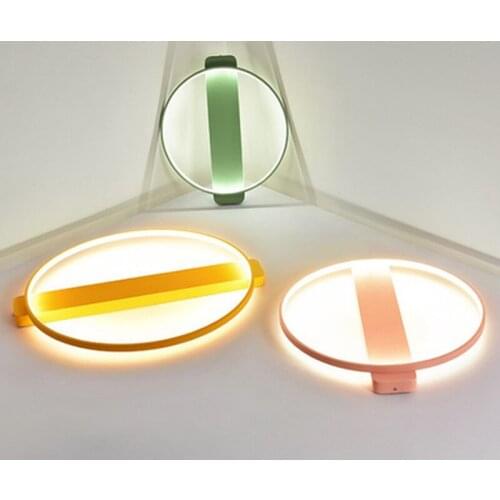 Modern LED ceiling lights home Macaron Fixtures children bedroom ceiling lamps Nordic Iron Round wall lighting
