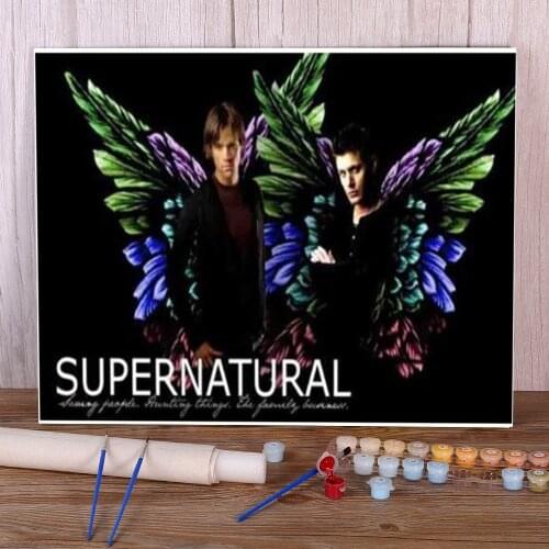 Supernatural Coloring By Numbers Painting Complete Kit Oil Paints 50*70 Boards By Numbers Home Decoration For Wholesale