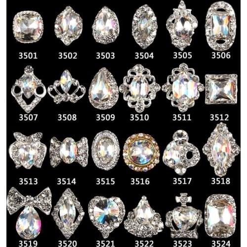 Ultra-bright nail jewelry alloy nail drill nail art stickers nail drill