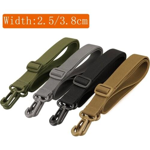 2.5/3.8cm Tactical Shoulder Strap Durable Water Bottle Waist Bag Strap Adjustable Replacement Nylon Strap Hunting Accessories