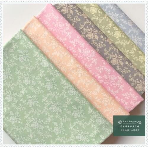 50*160cm Rose Series Pure Cotton Printed Fabric Handmade Bedding Curtain Tablecloth Processed Fabric