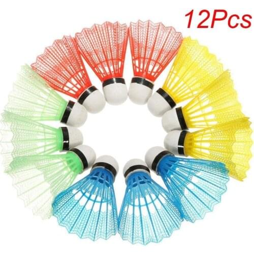 6/12 Pcs Badminton Shuttlecocks Goose Feather Badminton Balls Outdoor Sports Badminton Accessories Durable Badminton