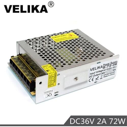 Single Output Switch Power supply Adapter DC36V 2A 72W Driver 110V 220V AC-DC 36V SMPS For Led Strip Light lamp CCTV CNC Stepper