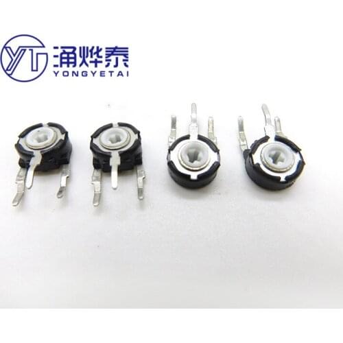 YYT 5PCS PT06-104A 100K vertical cross arrow hole PT6KH-104A adjustable potentiometer