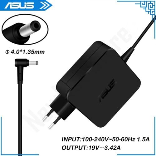 19V 3.42A 65W 4.0*1.35mm AC Adapter Power Laptop Charger For Asus X412FL X556UJ X509JB X513EA X556UQ UX52 UX305 UX305F UX434