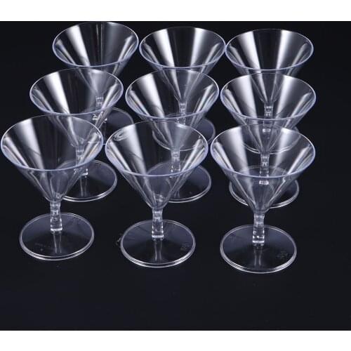 24pcs 60ML Crystal Shatterproof Disposable Martini Glasses Drink Cocktail Champagne Whiskey Glasses Whiskey Cup Party Bar