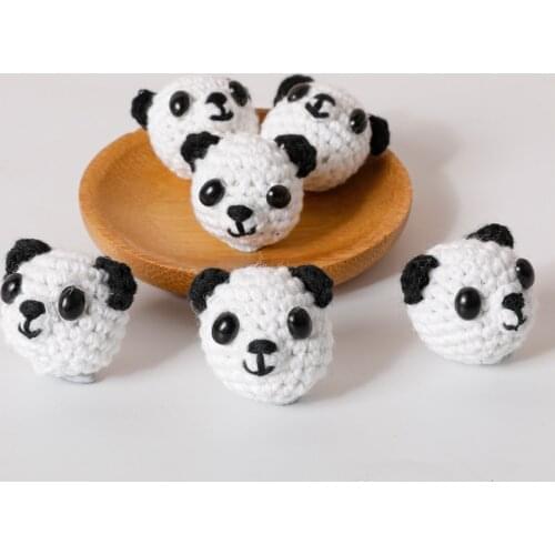 5PC Animal Crochet Beads Baby Teether DIY Pacifier Chain Mitten Panda Rabbit Wholesale Baby Products For Newborns BPA Free