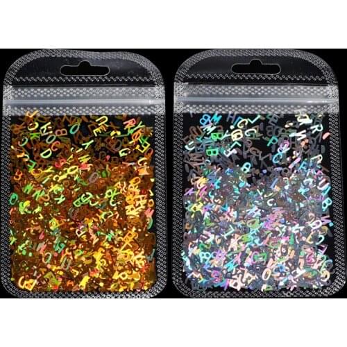 5 Packs English Alphabet Letters Sequins Epoxy Resin Silicone Mold Fillings DIY Art Crafts Jewelry Making Filler