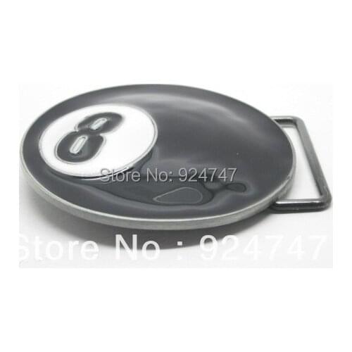 Black 8 Ball Belt Buckle