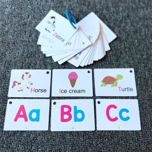 Baby Cognitive Puzzle Cards Montessori Early Development Educational Toys English Number Animal Marching Game Paired Flash Cards