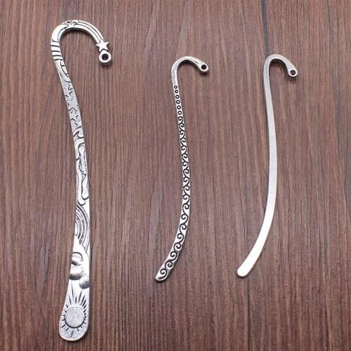 Designer Charms Sun Moon Stars Bookmark DIY Jewelry Findings Antique Silver Color Simple Bookmark Jewelry Accessories