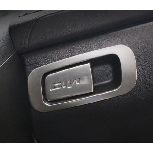 For honda civic 10th gen 2016 2017 2018 2019 2020 2021 Car glove box compartment handle decoration interior Accessories