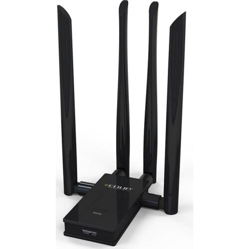 EDUP 802.11AC Dual Band USB 3.0 Wireless WIFI Adapter Card Receiver with 4 6DBI wi-fi Antennas for Desktop Laptop PC High Power