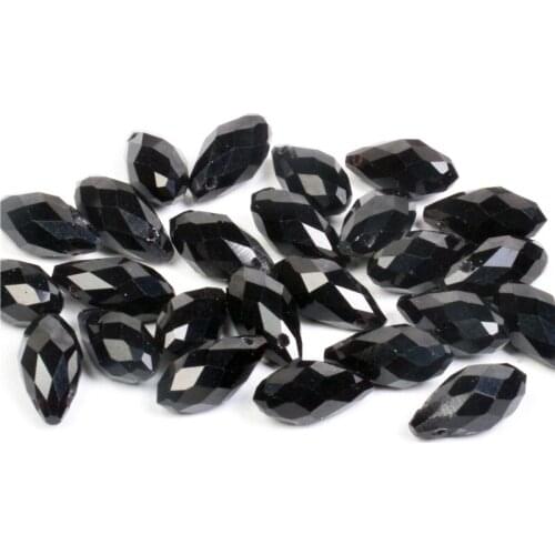 Crystal Teardrop Beads Black 5*7MM/6*12MM Available Crystal Glass Drop Beads For Jewelry Making