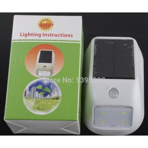 Solar wall lamp body induction 4LED high brightness outdoor courtyard fence lamp may illuminate