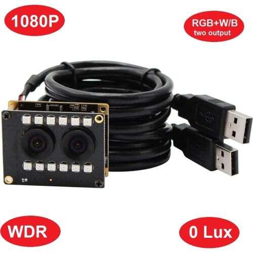 2MP 1920X1080 MJPEG@ 30fps Aptina AR0230 No distortion IR Webcam Camera Module UVC OTG for face recognition,Biopsy detection