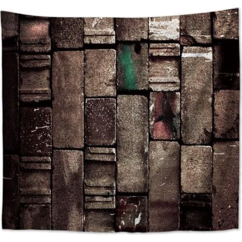 Brick wall tapestry home decor background viking decoration tenture murale carpet