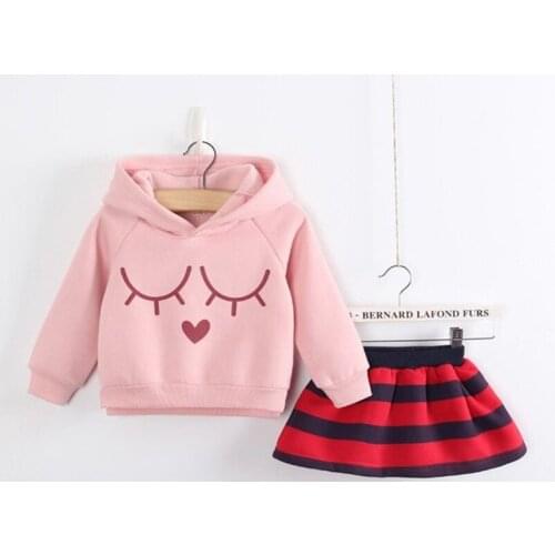 2021 Winer Girls Clothes Set Thick Woolen Warm Girl Coat+skirt Fashion Kids Clothing Princess Toddler Girls Winter Clothes