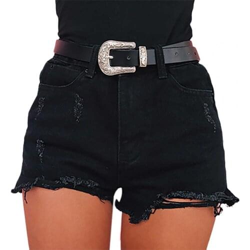 Summer Women Shorts skin-friendly Solid Color Skin-friendly Sexy Women Ripped Hot Shorts Womens Streetwear denim shorts 2021