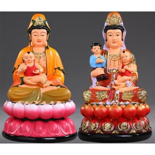 Multidimensional Resin Material Furnishing Appeal for Zi Bao Ping Guan Shi Yin Decoration of Guan Zi Buddha Statue