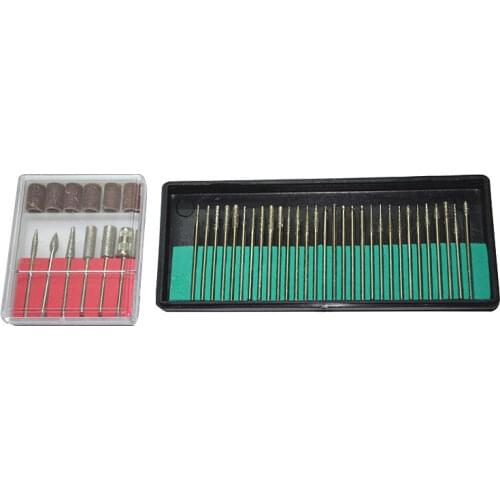 Free Shipping 30pcs nail drill bit +6 Pcs Professional Nail Art Electric Drill Bits File Kit Manicure Machine Tool
