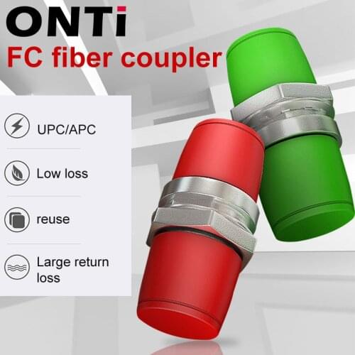 ONTi Type D Single Mode Fiber Coupler FC Circular Flange FC Connector FC UPC Small D Fiber Optic Adapter Square FC APC