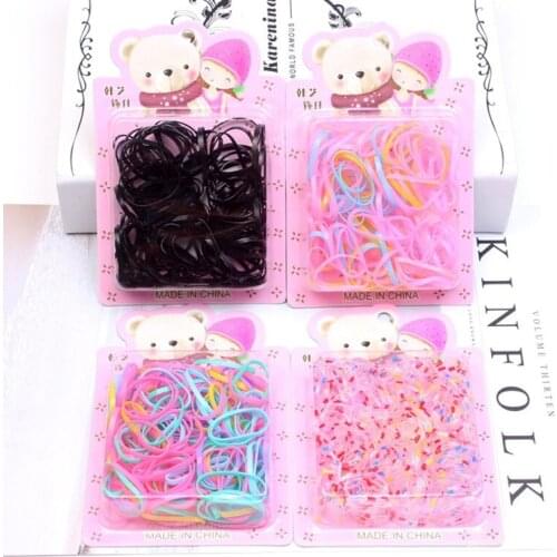 Hair accessories high-end blister box of one-time children elastic strong pull continuously increasing hair-ring rope