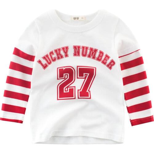 2021 Autumn Childrens Clothing Boys Long Sleeve T-shirt Kids Letters Print Sports Tops Letter Print Baby Girls Bottoming Shirt