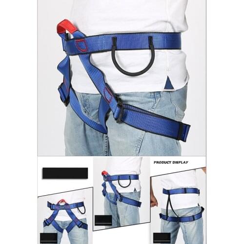 Profession Outdoor Rock Climbing Aerial Work Rappelling Shoulder Safety Belt Rock Climbing Harness Half Body Survival Equipment