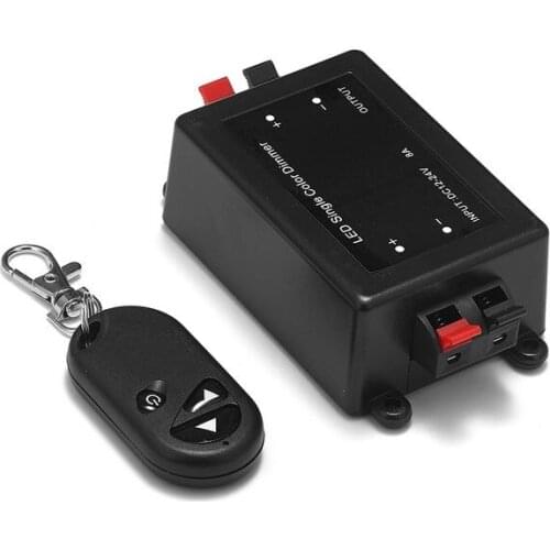 30pcs DC12V - 24V 8A LED Single Color Dimmer With RF Remote Controller Brightness Control For LED Spot Lamp Recessed Strip Light