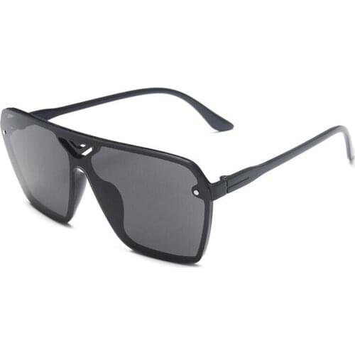 New one-piece big frame sunglasses women gradient color ocean piece pilot sunglasses colorful vintage fashionable glasses