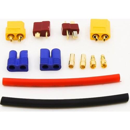 T Plug EC3 XT60 Male/Female Connector Adapter 14AWG Silicone Tube for RC FPV Lithium Battery